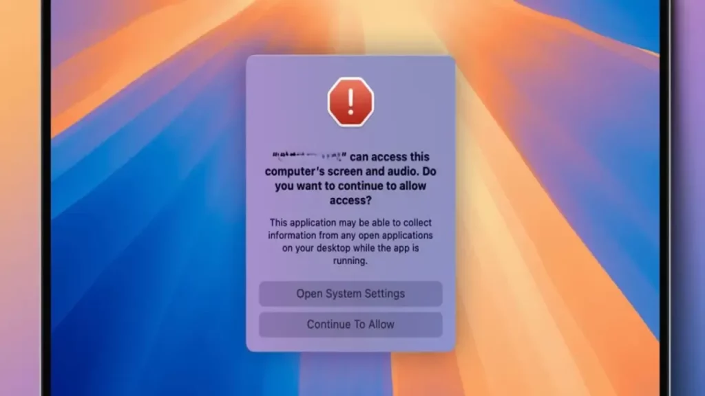 macOS Sequoia, ekran kaydı için haftalık izin isteyecek