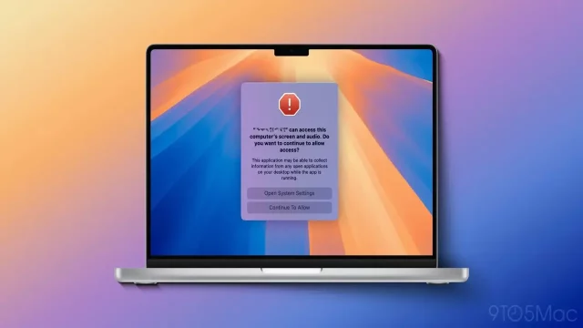 macOS Sequoia, ekran kaydı için haftalık izin isteyecek